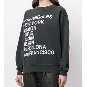 Anine Bing City Love sweatshirt. XS. Washed black.